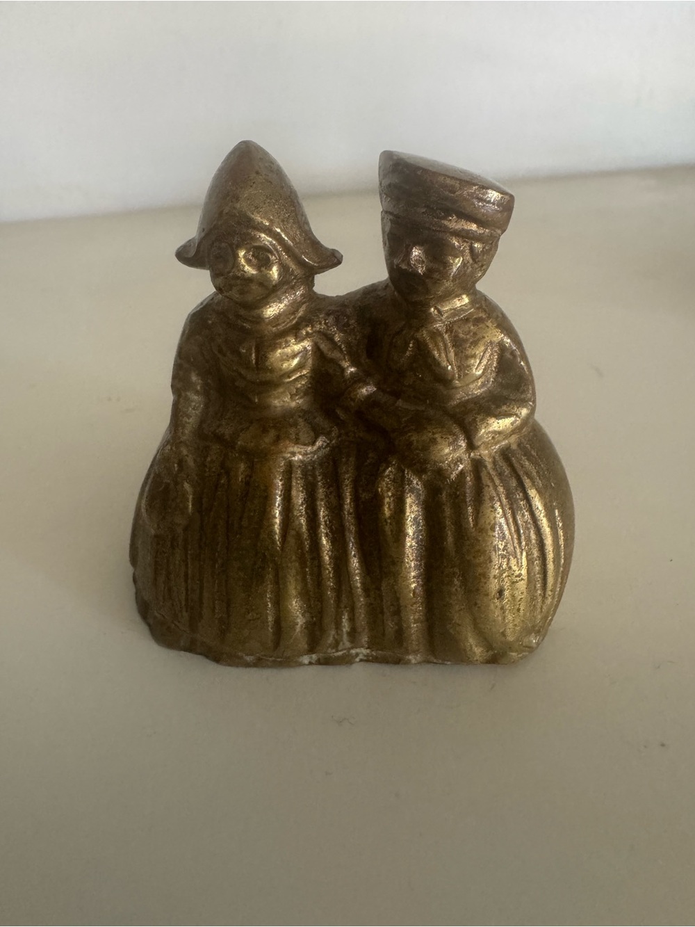 Vintage Brass man and woman dinner ball